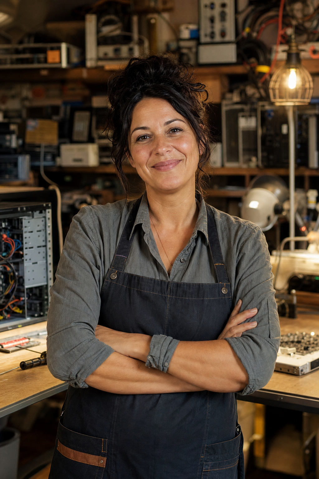Nadia Simon, fondatrice de Connectique, dans son atelier à Digne-les-Bains